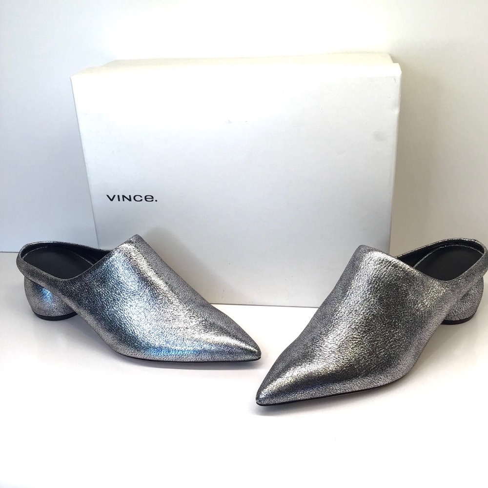 Vince Eaton metallic culver mules.NIB - Picture 2 of 9